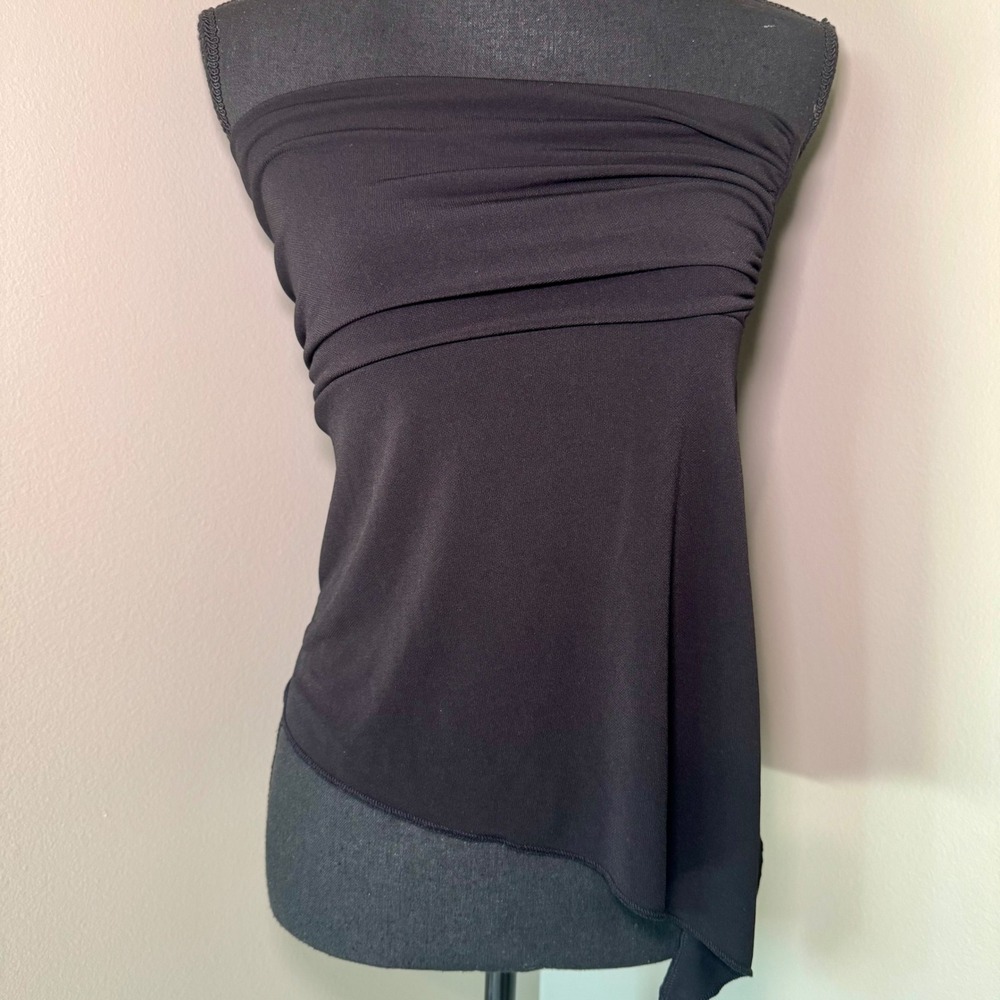 BDG Urban Outfitters Black Strapless Asymmetrical Handkerchief Hem Tube Top M
